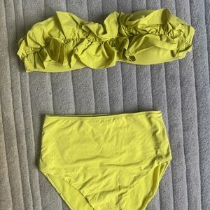 Zara Lemon Bikini with Ruffle Detail